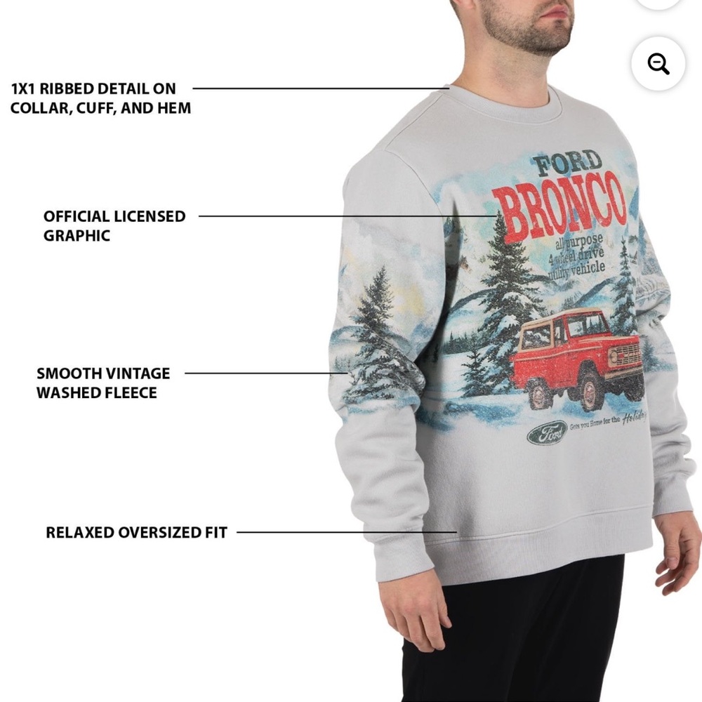 Ford Bronco Christmas Sweater Sweatshirt Vintage Graphic VIRAL 1-XL & XXL left! - Picture 8 of 11